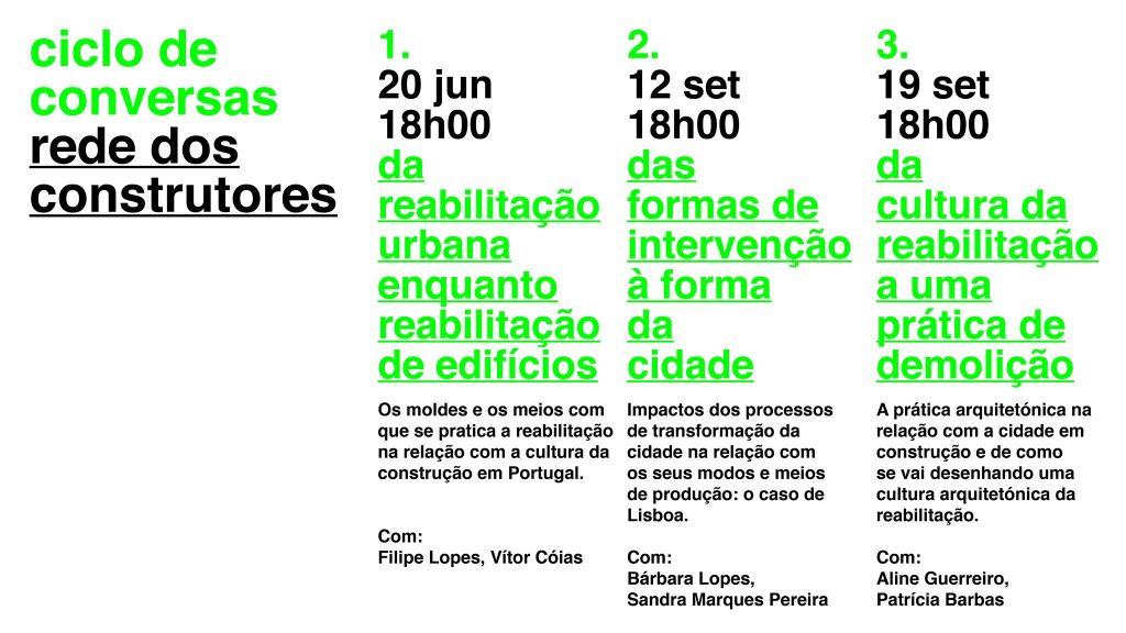 REDE DOS CONSTRUTORES | CICLO DE CONVERSAS: CIDADE ESTALEIRO